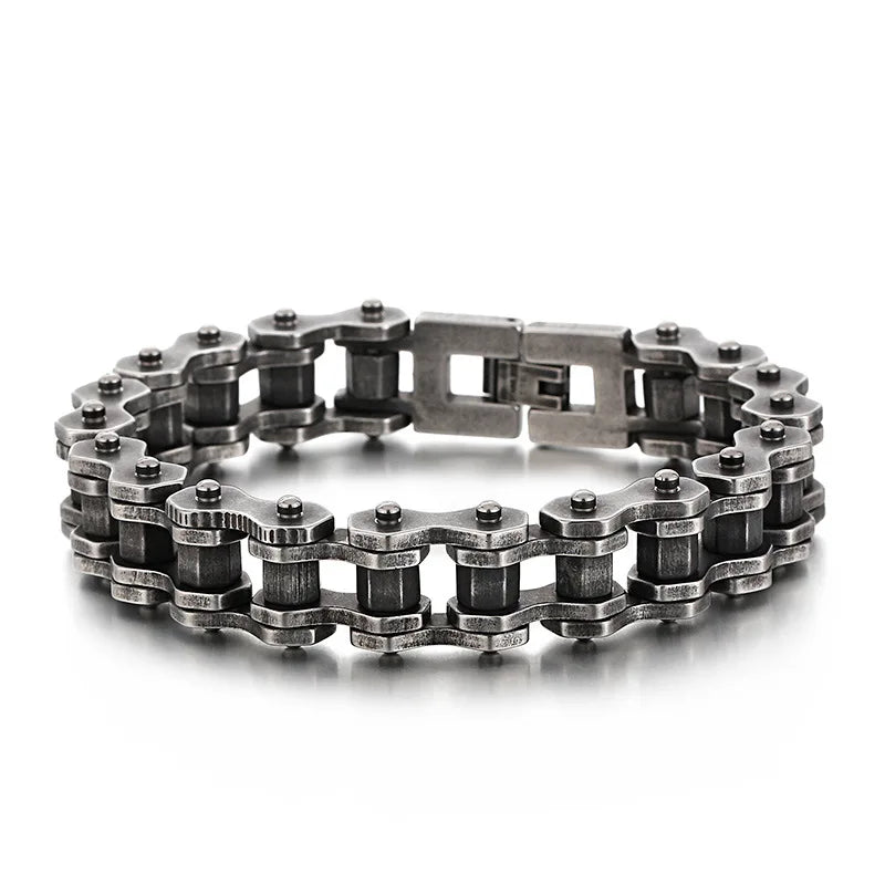 Titanium Steel Motorcycle Bracelet Retro Punk Men's Bracelet