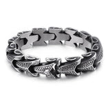 Men's Titanium Steel Keel Bracelet, Snake Design Stainless Steel Jewelry