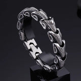 Men's Titanium Steel Keel Bracelet, Snake Design Stainless Steel Jewelry
