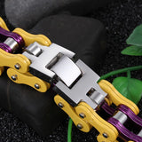 Titanium Steel Locomotive Punk Bracelet Men's Stainless Steel Bicycle Chain
