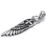 Men's Stainless Steel Angel Wings Cross Pendant
