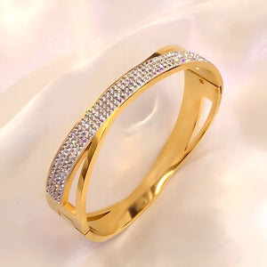Titanium Steel Wide Bracelet - Minimalist Women's Bracelet