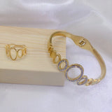Fashionable Titanium Steel Circular Bracelet with Splicing Design
