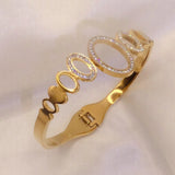 Fashionable Titanium Steel Circular Bracelet with Splicing Design