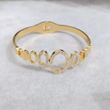 Fashionable Titanium Steel Circular Bracelet with Splicing Design
