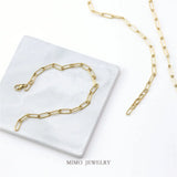 18K Gold O-Chain Necklace Bracelet