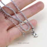 18K Titanium Steel Plated Sparkling Chain All Star Bracelet Necklace