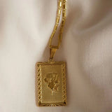 18K Stainless Steel Floral Necklace Runway Gown