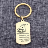 Good Leader Gift Keychain Stainless Steel Jewelry Keyring Car Key Tag
