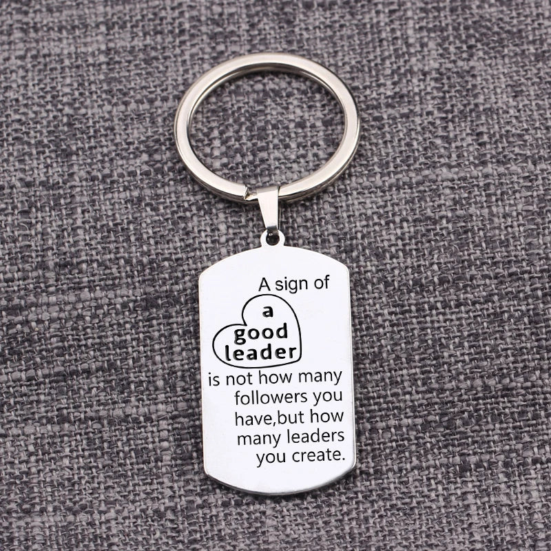 Good Leader Gift Keychain Stainless Steel Jewelry Keyring Car Key Tag