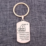 Good Leader Gift Keychain Stainless Steel Jewelry Keyring Car Key Tag