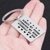 Dad Daddy Gift Keychain Stainless Steel Hand Stamped Keepsake from Daughter Son