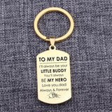 Dad Keychain Gift From Son: I'll always be your LITTLE B