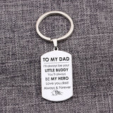 Dad Keychain Gift From Son: I'll always be your LITTLE B