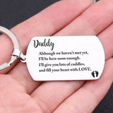 Daddy Surprise Keychain: Here Soon Enough