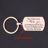 Father-in-law Keychain: Thank You For Not Selling My Wife To The Circus