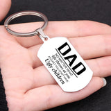 Fathers Gift Keychain Stainless Steel Keyring - Dad No Matter What - Funny Quote