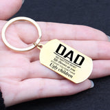 Fathers Gift Keychain Stainless Steel Keyring - Dad No Matter What - Funny Quote