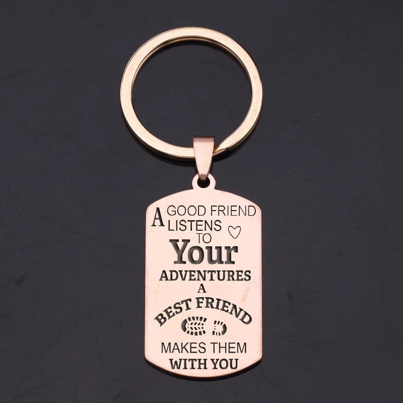 Engraved Key Rings: A GOOD LISTENS TO Your ADVENTURES