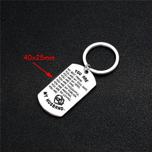 Husband Stainless Steel Dog Tag Keychain Valentines YOU ARE MY FRIEND,SOUL MATE
