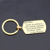 Dear Mom Stainless Steel Birthday Gift