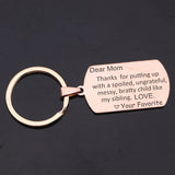 Dear Mom Stainless Steel Birthday Gift