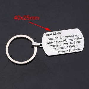 Dear Mom Stainless Steel Birthday Gift