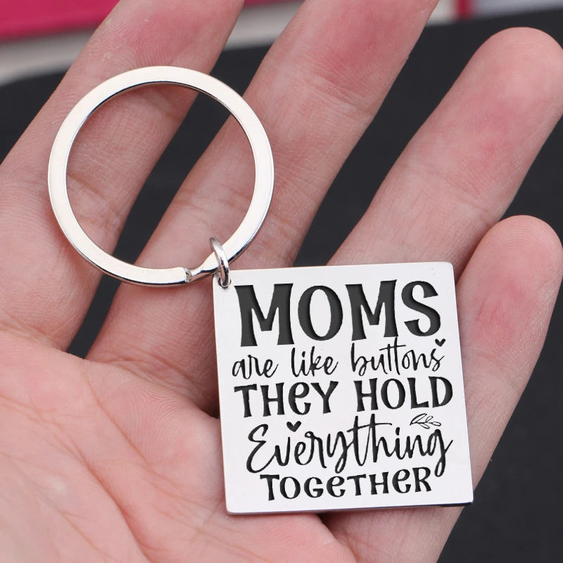 Mom Button Keychain - Holds Everything Together