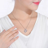 Bestie Gift Necklace for Sister Crystal Heart Female Christmas