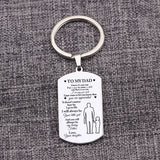 Dad Gift Keychain Stainless Steel Keyring Dog Tag for Men