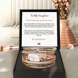 Daughter Bracelet Pearls Shell Ornaments with Card