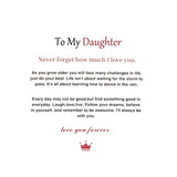 Daughter Bracelet Pearls Shell Ornaments with Card