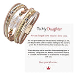Daughter Bracelet Pearls Shell Ornaments with Card