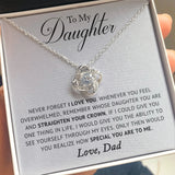 Dad Heart Knot Pendant Christmas Gift Father Daughter Necklace