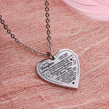 Mom Dad To My Daughter Necklace, Heart Pendant Christmas Gift