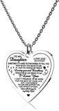 Mom Dad To My Daughter Necklace, Heart Pendant Christmas Gift