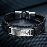 Daddy Hand-Woven Retro Bracelet Engrave Leather Jewelry Christmas