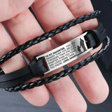 Daddy Hand-Woven Retro Bracelet Engrave Leather Jewelry Christmas