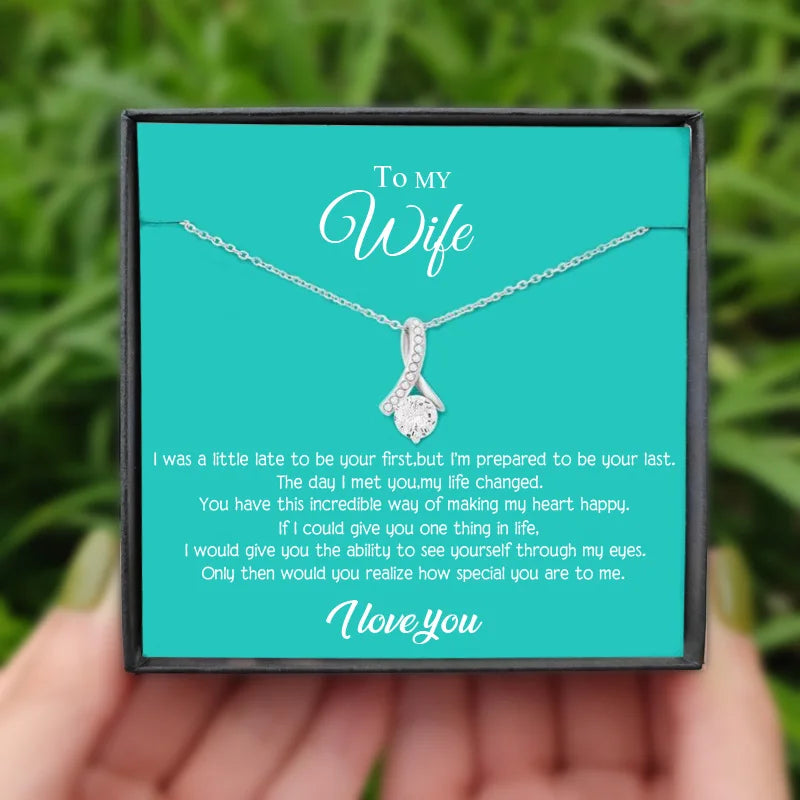 Future Wife Necklace, Sentimental Engagement Gift, Birthday Gift for Fiancee