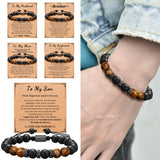 Colorful Stone Beads Bracelet for Husband
