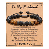 Colorful Stone Beads Bracelet for Husband