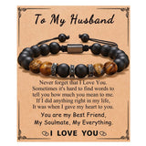 Colorful Stone Beads Bracelet for Husband