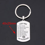 Husband Dog Tag Keychain - My Friend, My Hero, Forever