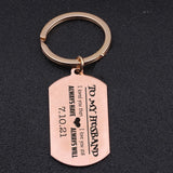 Custom Date Keychain for Husband, Stainless Steel