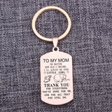 Mom Gift Keychain Stainless Steel Thank You For Everything