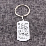 Mom Gift Keychain Stainless Steel Thank You For Everything