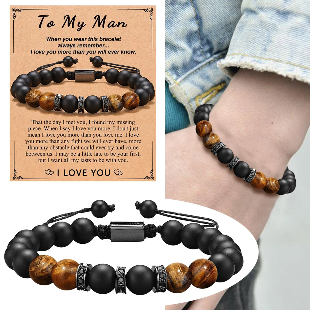 Colorful Natural Stone Beads Bracelet Set