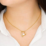 Mommy Gift Heart Pendant Necklace for Women Mom Daughter
