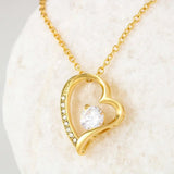 Mommy Gift Heart Pendant Necklace for Women Mom Daughter