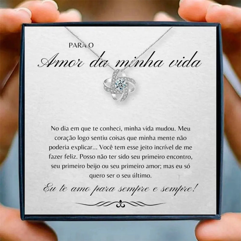 Colar de Cristal Grande com Zircu00f4nia para Sogra